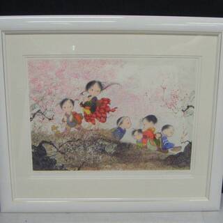 中島潔 レフグラフ ファイン版画 「早春の香り」 限定ナンバー サイン入り 画寸36.1×51.3