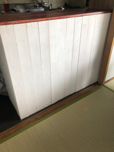 ハンドメイド！キッチンカウンター　収納力抜群