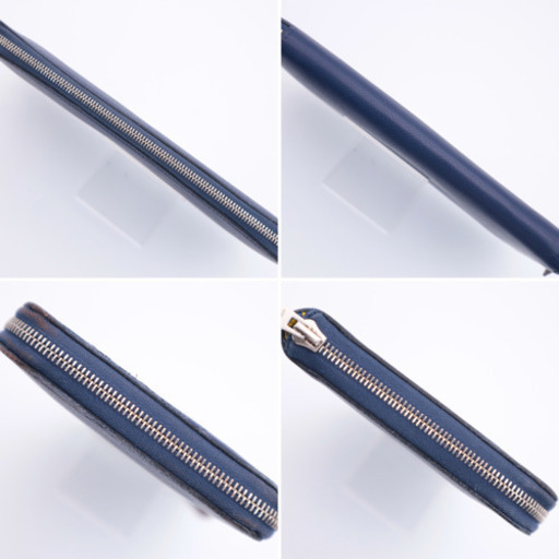 《HERMES/アザップロング シルクイン エプソン》Bランク ネイビー X刻印