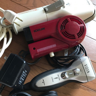 コイズミ電気シェイバー、小型ドライヤー、スチーマー