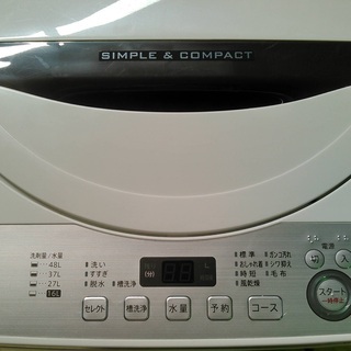 ◆安心の一年保証！洗濯機　5.5㎏　SHARP/シャープ　2018年製　ES-GE5B-T　No.1320042609　ガーランド草加
