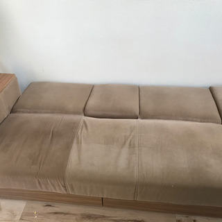 3人掛けソファ　背もたれなし２人掛けセットの画像