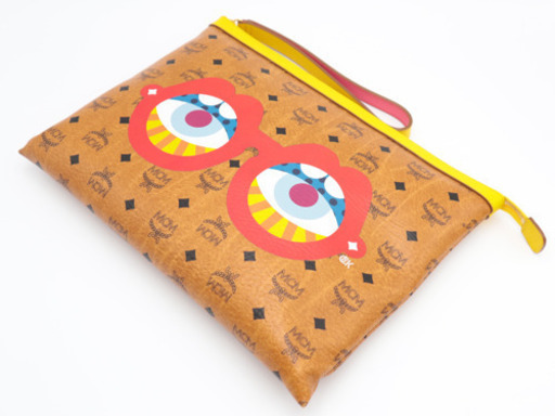 《MCM/ロゴグラム クラッチバッグ》Sランク 新品、未使用品 箱 冊子 極美品