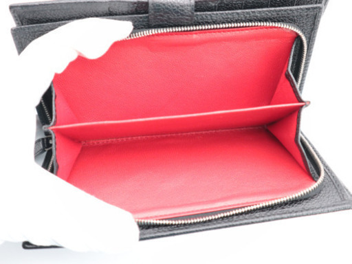 《BVLGARI レザーフラップコローレ 二つ折り長財布 》ブラック Aランク