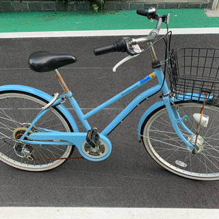 自転車　24インチ　水色の画像