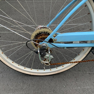 自転車　24インチ　水色の画像