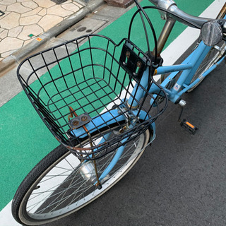 自転車　24インチ　水色の画像