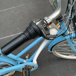 自転車　24インチ　水色の画像