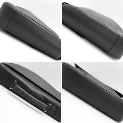 《LOEWE/レザー ロエベロゴ セカンドバッグ》ABランク 袋 ブラック 美品