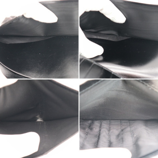 《GUCCI/金フチカーフレザー  二つ折り長財布》Aランク 箱 ブラック 美品