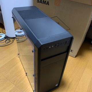 ATXマザー対応ミドルタワーPCケース JAX-02W (黒透 ...
