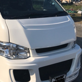 最終値下げ！ハイエース用　バッドフェイスボンネット　エアロの画像