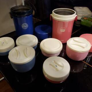 受付終了 THERMOS 保温用お弁当箱✕2 ブルー&ピンクの画像