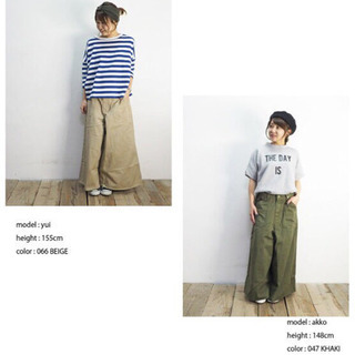 【中古】ワークスカートパンツ　milimili