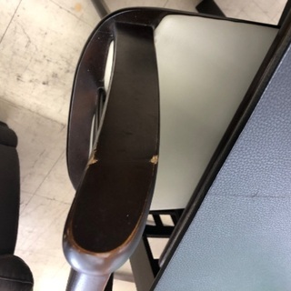 ダイニングセット　黒　椅子2脚&ベンチ付きの画像