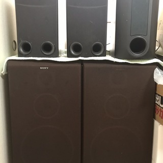 Yamaha アンプ　DSP-AX1200　+　ソニースピーカー２点　+　Sony Subwooferの画像