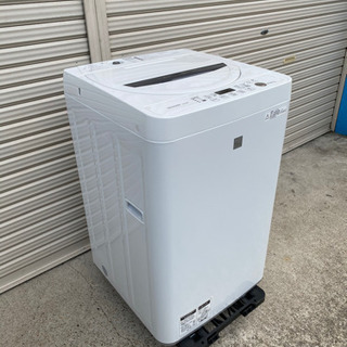 ★美品中古★SHARP 4.5kg洗濯機【ES-G4E3-KW】 中古 4.5kg 全自動洗濯機 シャープ 送風乾燥機能 ES-G4E3-KP