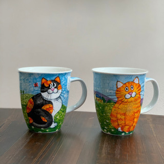 ［取引成立］DUNOON ネコのペアマグカップ　2個セット　ペアの画像