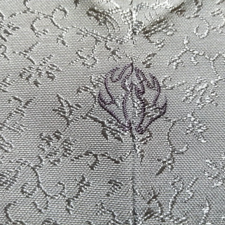 高級色無地☆中村宗哲監修 落款「雪間乃草」 紋付の画像