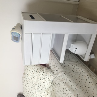Rolling bedside table 3 drawers and storage -  ローリングベッドサイドテーブル3引き出しと収納の画像