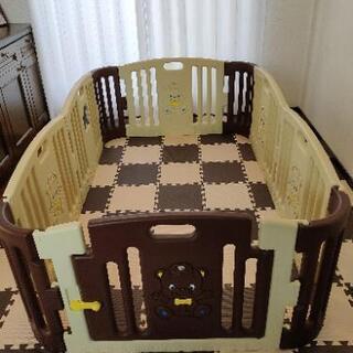 美品 クマさんベビーサークル 可愛い おしゃれ