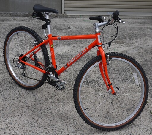 希少 未使用保管品 PEUGEOT COLLINE プジョー コリーヌ TANGE タンゲフレーム MTB 21速 マウンテンバイク オレンジ ロードバイク 自転車