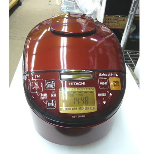 2019年製 5.5合 圧力＆スチーム IH ジャー炊飯器 ふっくら御膳 日立 RZ-TS103M ルビーレッド HITACHI 札幌 本郷通店