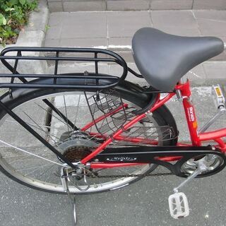 中古自転車販売33年余り　山形市　天童市★ママチャリ丸石２６インチオートライトLED6段　自転車整備士が整備