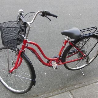 中古自転車販売33年余り　山形市　天童市★ママチャリ丸石２６インチオートライトLED6段　自転車整備士が整備