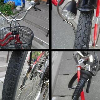 中古自転車販売33年余り　山形市　天童市★ママチャリ丸石２６インチオートライトLED6段　自転車整備士が整備