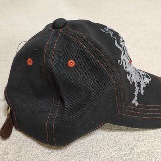 新品未使用 JIM THOMPSON ベルベットキャップ(黒)の画像