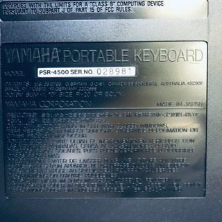 635番 YAMAHA✨電子ピアノ✨PSR-4500‼️の画像