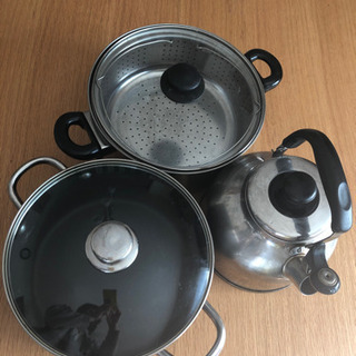 お鍋＆蒸し器＆笛吹ケトル‼️ ガス火専用