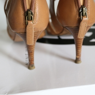 ナインウエスト・NINE WEST 編み上げサンダル　アメリカサイズ  6 1/2・ヒール高さ 約8cmの画像