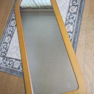 【終了】木製 壁掛け 姿見 ミラー vintage