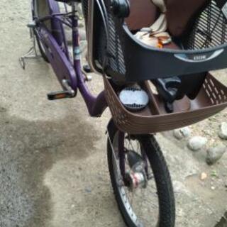 紫　子供乗せ自転車　値下げ