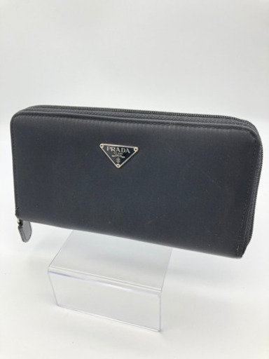 PRADA プラダ 長財布 ブラック ナイロン　三角ロゴプレート