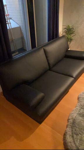 大塚家具　柔らか　皮ソファー