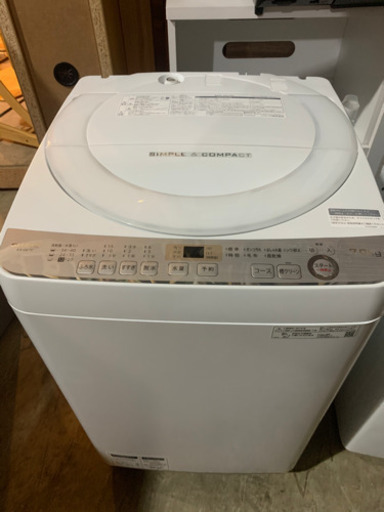 ★セール！ シャープ 2019年製 7キロ ES-GE7C-W ホワイト 美品★