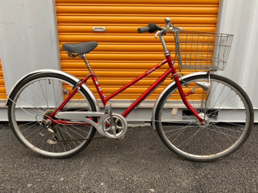 ★激安★変速ギア6段 オートライト 26インチ 軽整備済み 防犯登録 中古自転車 ママチャリ 75