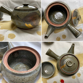 金銀彩　急須&湯呑み5つセットの画像