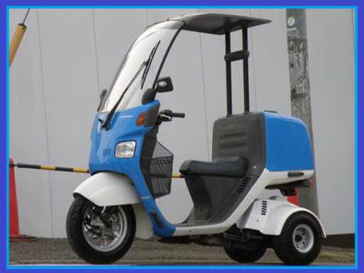 【御成約有難う御座いました】☆NEWオバフェン!リヤBOX付!消耗品OK!2スト後期ジャイロキャノピーワゴンミニカー改　新品オ-バ-フェンダ-&鍵付リヤワゴンBOX装備!ノ-ヘルOK!