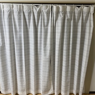 ニトリ　カーテン　100×178×2　＋　突っ張り棒 120～2...