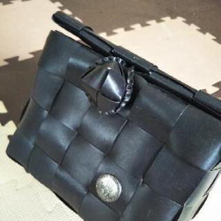 収納・小物入れ【18×18×14cm】ブラック合皮の画像