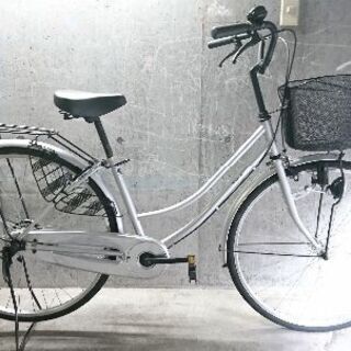 自転車中古 MIMOSA カゴリアキャリア付き 鍵新品 タイヤ2...