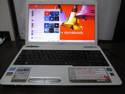 【難あり格安】東芝dynabook T451/57DW ／Corei7ノートパソコン／キーボード新品　リカバリー済 中古動作品