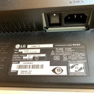 LG 4K IPS 27インチモニタの画像