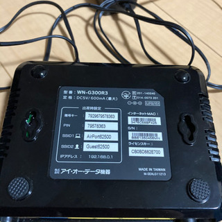 Wi-Fiルーター　WN-G300R3の画像
