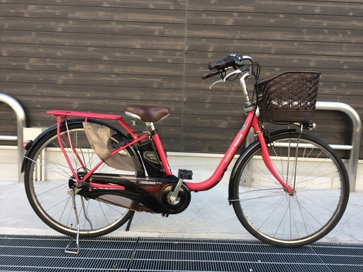 地域限定　パナソニック　ビビ　DX　新基準　子供乗せ　8AH　赤　アシスタ　ナチュラ　神戸市　電動自転車