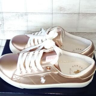POLOスニーカーローズメタリック23.9cm